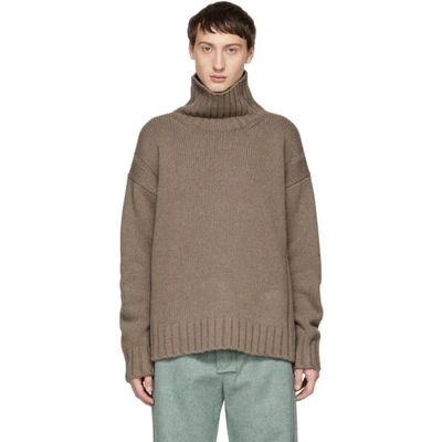 Shop Editions Mr Editions M.r Beige Louis Turtleneck In Grege