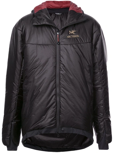 Shop Arc'teryx Zipped Padded Jacket In Black