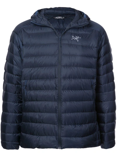 Shop Arc'teryx Zipped Padded Jacket In Blue