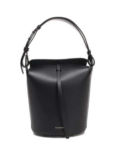 Shop Burberry The Small Bucket Bag In Black