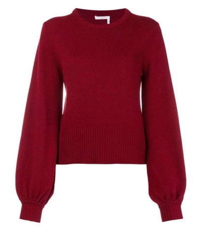 sweater with puff sleeves chloe pullover