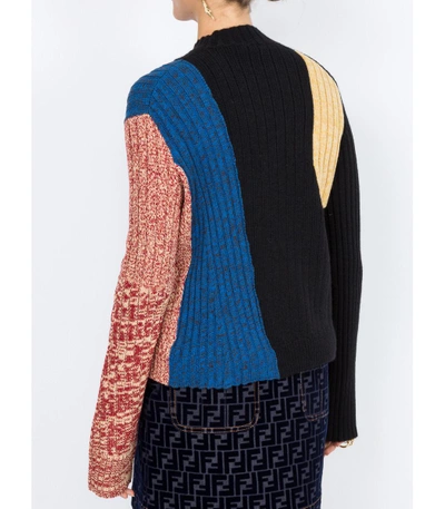 Shop Calvin Klein 205w39nyc Multicolor Color Block Ribbed Sweater