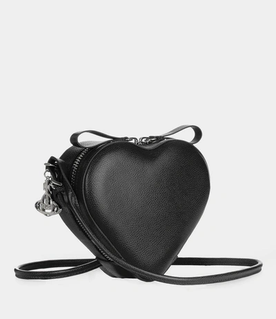 Shop Vivienne Westwood Johanna Heart Crossbody Bag 43030018 Black