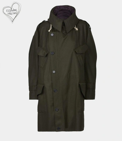 Shop Vivienne Westwood Military Parka Invisible Green