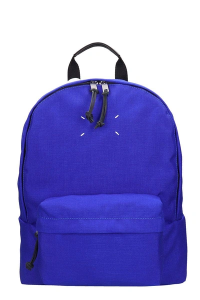 Shop Maison Margiela Blue Cotton Backpack