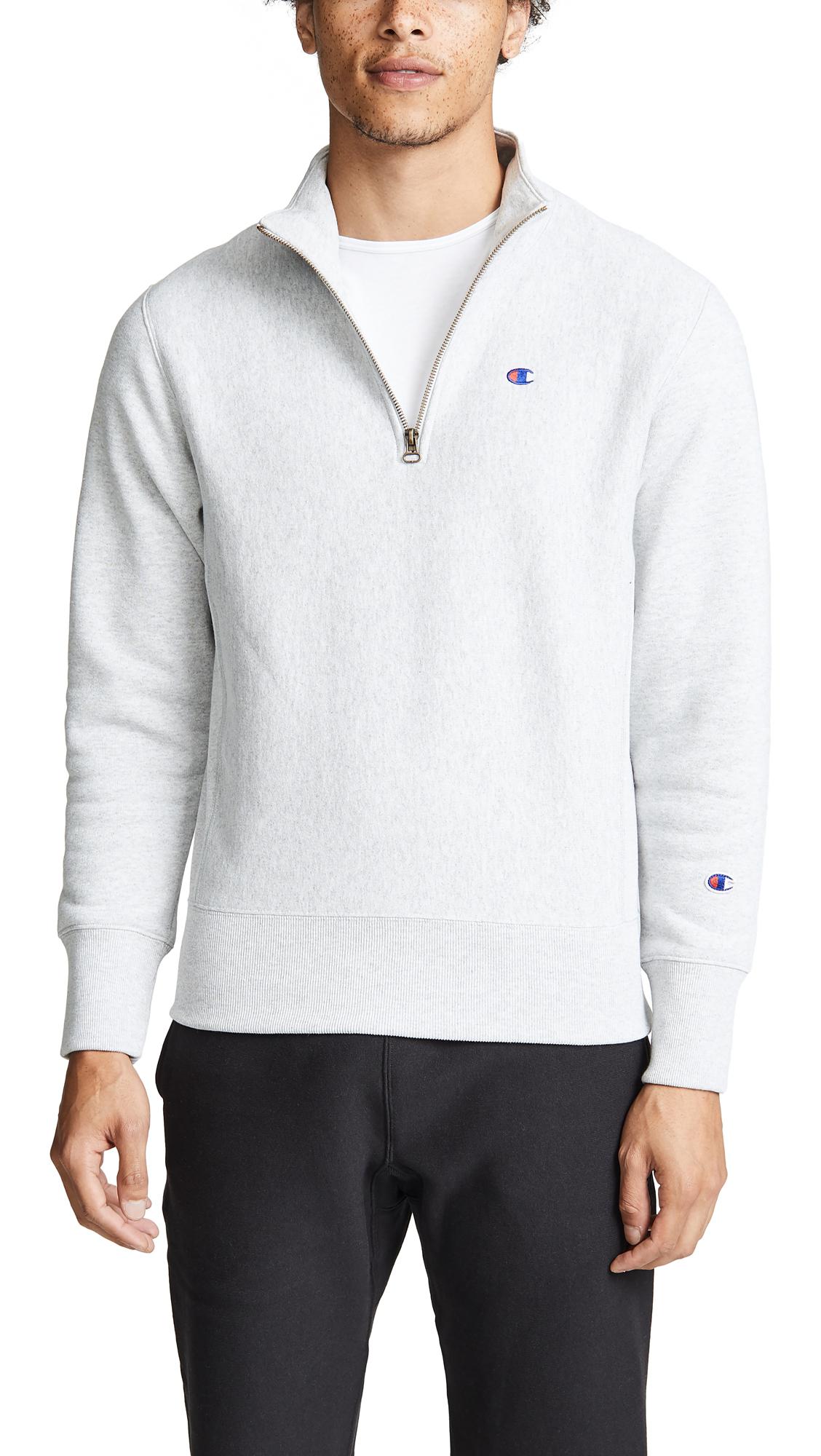 champion half zip grey