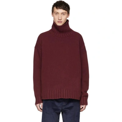 Shop Editions Mr Editions M.r Burgundy Louis Turtleneck