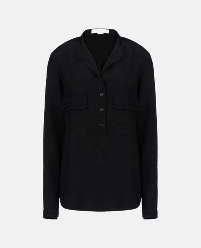 Shop Stella Mccartney Estelle Silk Shirt In Black