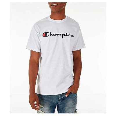 Shop Champion Men's Graphic Jersey T-shirt In White