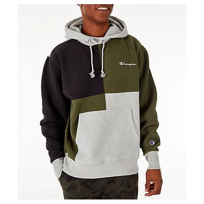 af smog leder Champion Men's Reverse Weave Colorblock Hoodie, Green | ModeSens