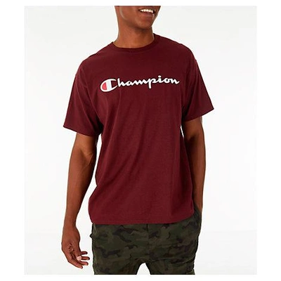 Shop Champion Men's Graphic Jersey T-shirt, Red - Size Xlrg