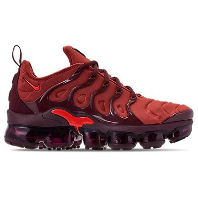 Shop Nike Women's Air Vapormax Plus Running Shoes In Orange / Red Size 11.5 Leather/suede