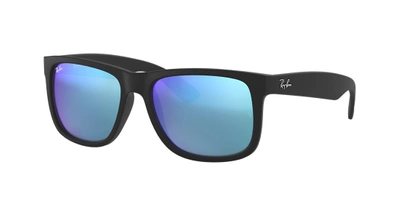 Shop Ray Ban Ray In Blue Mirror