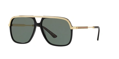 Shop Gucci Unisex Sunglass Gg0200s In Green