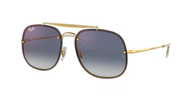 Shop Ray Ban Ray In Blue Gradient Mirror