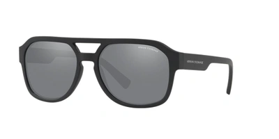 Shop Armani Exchange Man Sunglasses Ax4074s In Light Grey Mirror Black