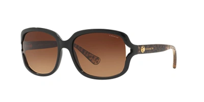 Shop Coach Woman Sunglasses Hc8169 L149 In Brown Gradient
