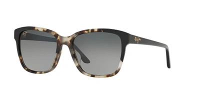 Shop Maui Jim Moonbow Multicolor Square Sunglasses, Polarized In White Frames/grey Lenses