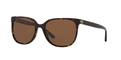 Shop Tory Burch Woman Sunglass Ty7106 In Solid Brown Polarized