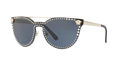 Shop Versace Woman  Ve2177 -  Frame Color: Grey, Lens Color: Grey-black, Size 01-45/140