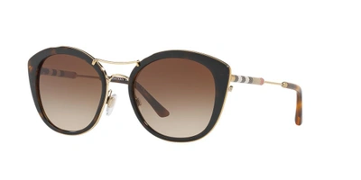 Shop Burberry Woman Sunglass Be4251q In Brown Gradient