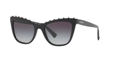 Shop Valentino Woman Sunglasses Va4022 In Smoke Gradient