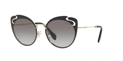 Shop Miu Miu Woman Sunglasses Mu 57ts In Grey Gradient