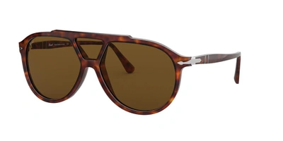Persol Men's Po3217s Acetate Shield Sunglasses In Brown