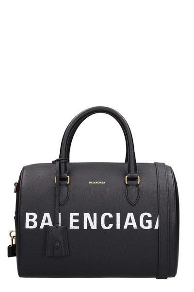 Shop Balenciaga Ville Bowling M Aj Handbag In Black