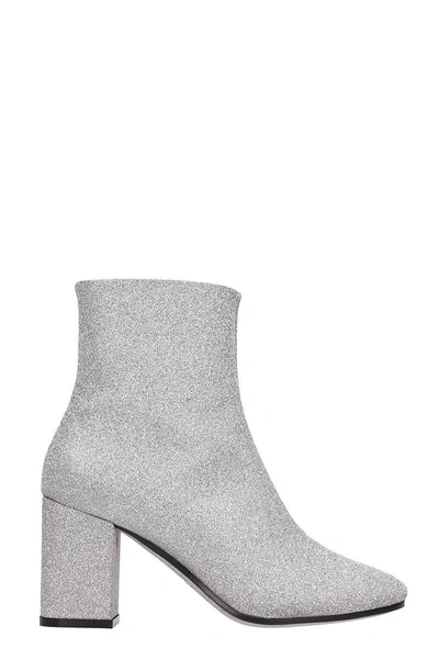 Balenciaga Silver Glitter Ankle Boots | ModeSens