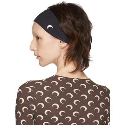 Shop Marine Serre Black Logo Headband