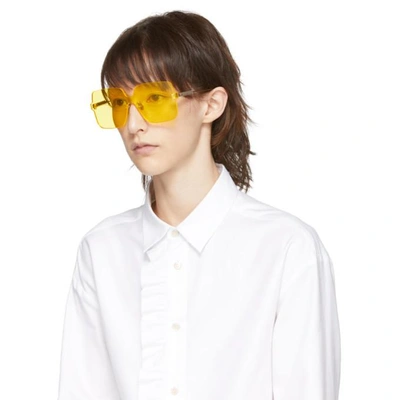 Shop Dior Yellow Colorquake1 Sunglasses