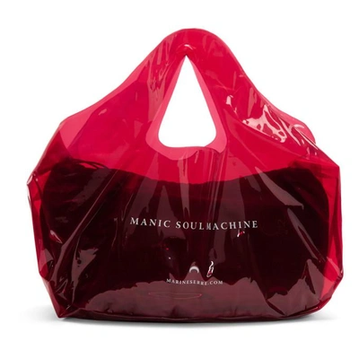 Shop Marine Serre Red Pvc Shopping Tote In Transp Red