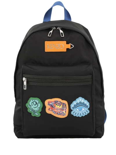 Shop Kenzo Backpack With Patches In Black