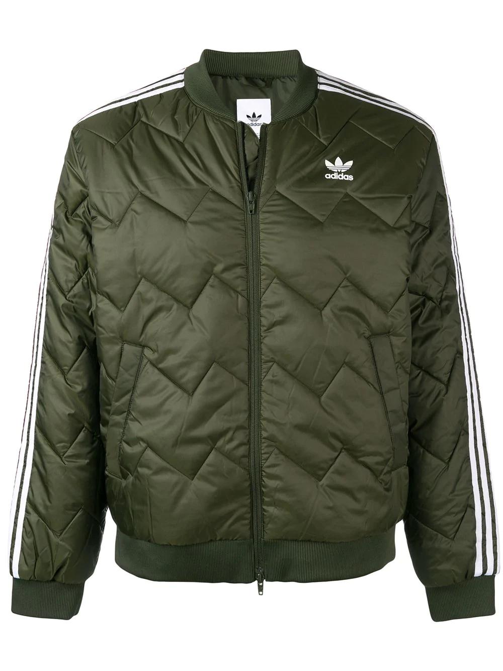 Adidas Originals Sst Quilted Bomber Jacket In Green | ModeSens