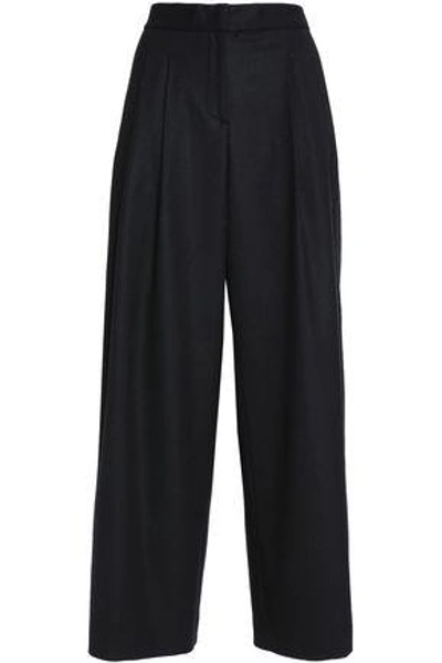 Shop Missoni Woman Wool-blend Wide-leg Pants Black