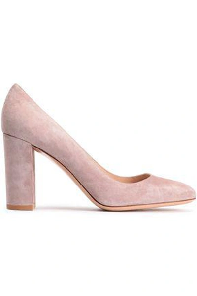 Shop Gianvito Rossi Woman Linda Suede Pumps Baby Pink