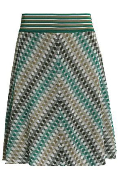 Shop Missoni Woman Crochet-knit Mini Skirt Green