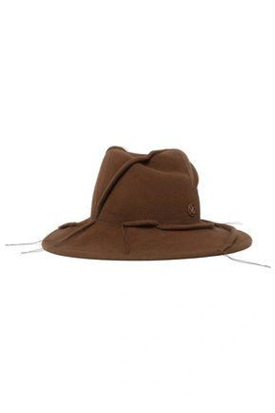 Shop Maison Michel Woman Felt Hat Brown