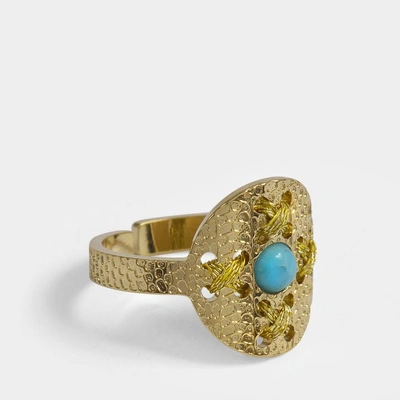 Shop Camille Enrico | Pelota Ring With Turquoise