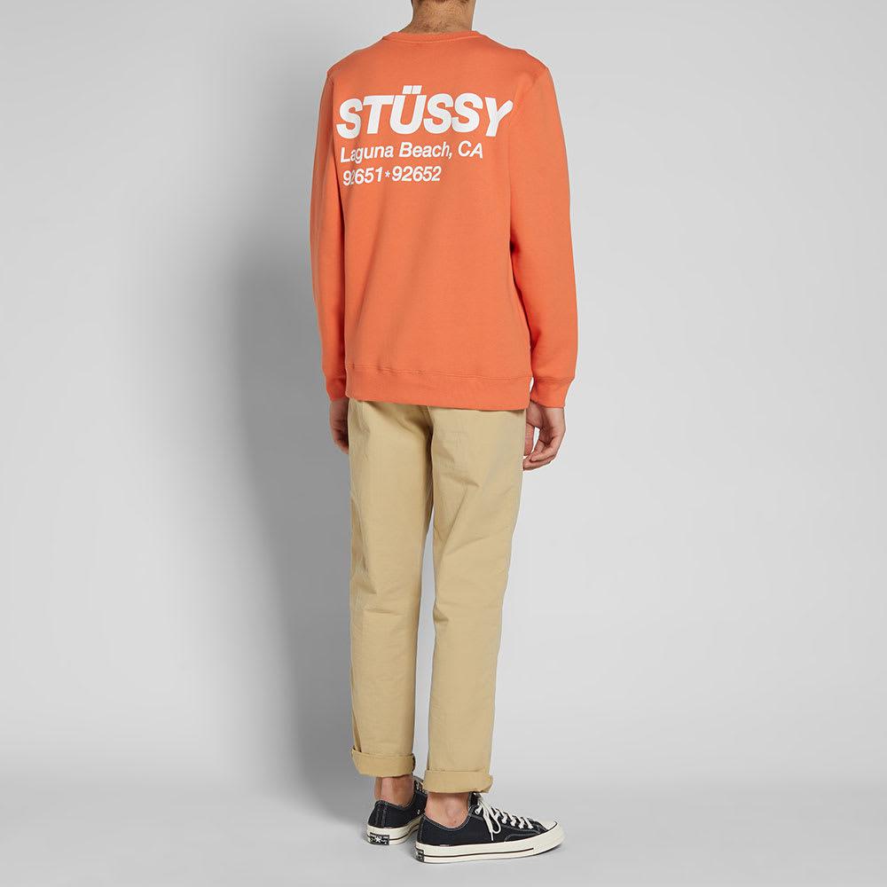 stussy orange sweatshirt