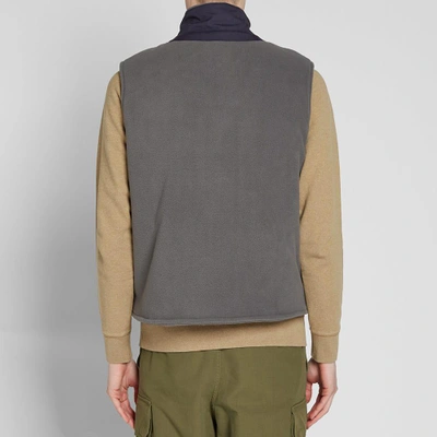 Shop Maison Kitsuné Fleece Waistcoat In Grey