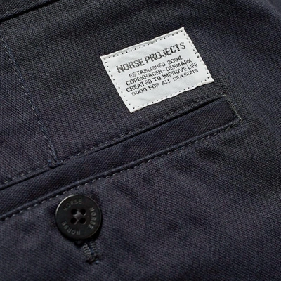 Shop Norse Projects Aros Heavy Chino In Blue