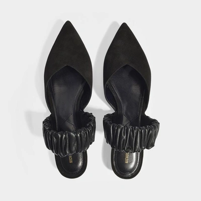 Shop Nicholas Kirkwood | Courtney Slingbacks In Black Suede Leather