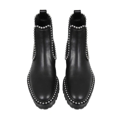 Shop Alexander Wang | Spencer Ankle Boots In Black Smooth Calfskin