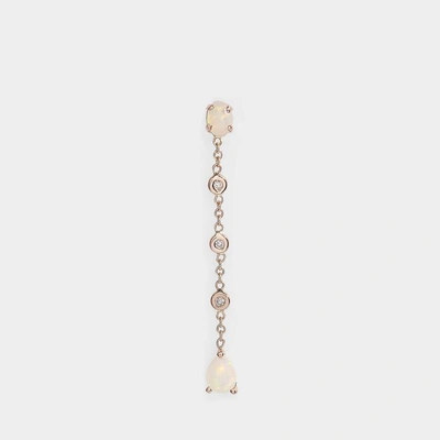 Shop Jacquie Aiche Double Pink Opal Mono Earring