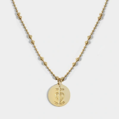 Shop Camille Enrico Oro Necklace In 24k Gold-plated Brass