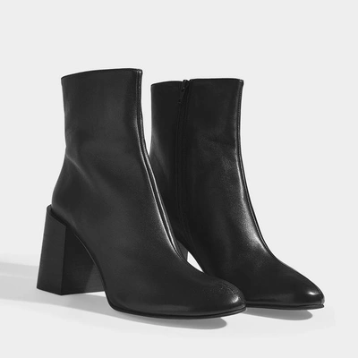 Shop Acne Studios | Saul Logo Ankle Boots In Black Lambskin