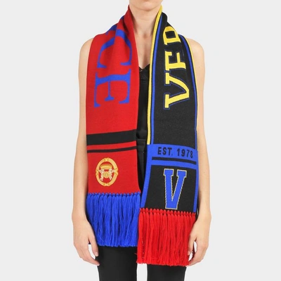 Shop Versace |  Scarf In Multicolor Wool