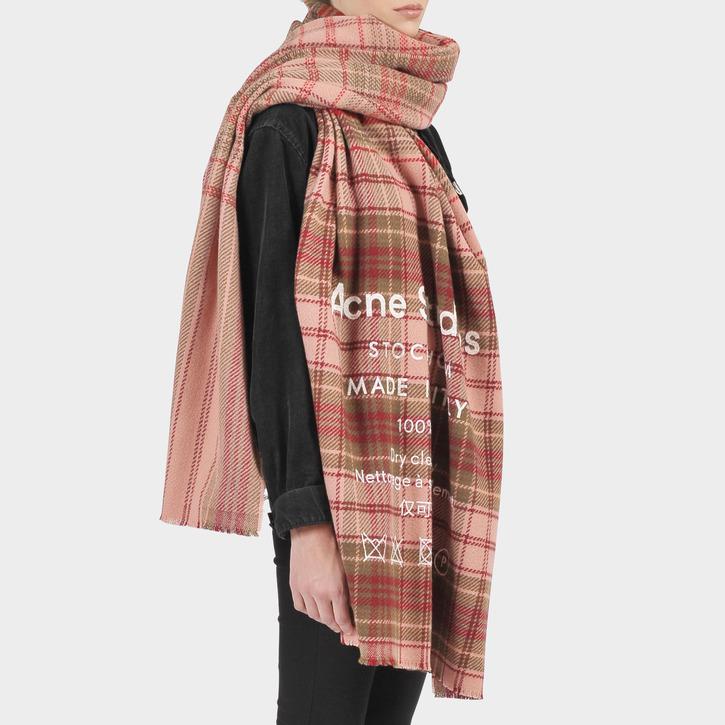 acne studios cassiar check scarf